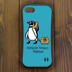 グリップケース【iPhone  12・11対応】フンボルトペンギン・トーク・ ブルー  iPhone用 2枚目の画像