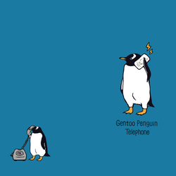 【iPhone 12対応】ジェンツーペンギン・トーキング・ブルー手帳型  Plus・ XR・ XS Max用【ペンギン】 4枚目の画像