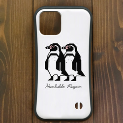 ペンギン【iPhone12・iPhone11対応】フンボルトカクカク・ホワイトグリップケース iPhone用【各機種 3枚目の画像