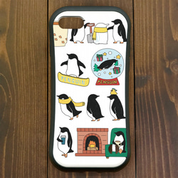 ペンギン【iPhone12・iPhone13対応】ペンギンウィンター ホワイトグリップケースiPhone用【各機種あり 2枚目の画像