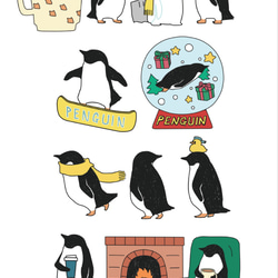 ペンギン【iPhone12・iPhone13対応】ペンギンウィンター ホワイトグリップケースiPhone用【各機種あり 4枚目の画像