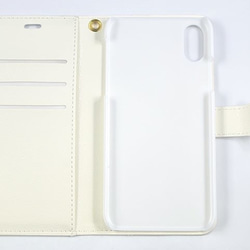 【iPhone11Pro対応】ワオパラダイス！ホワイト 手帳型スマホケースiPhone用【各機種あります】 2枚目の画像