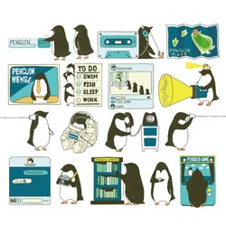 【iPhone11対応】ペンギン・スマートフォン ホワイト手帳型  Plus・ XR・ XS Max用【ペンギン】 3枚目の画像