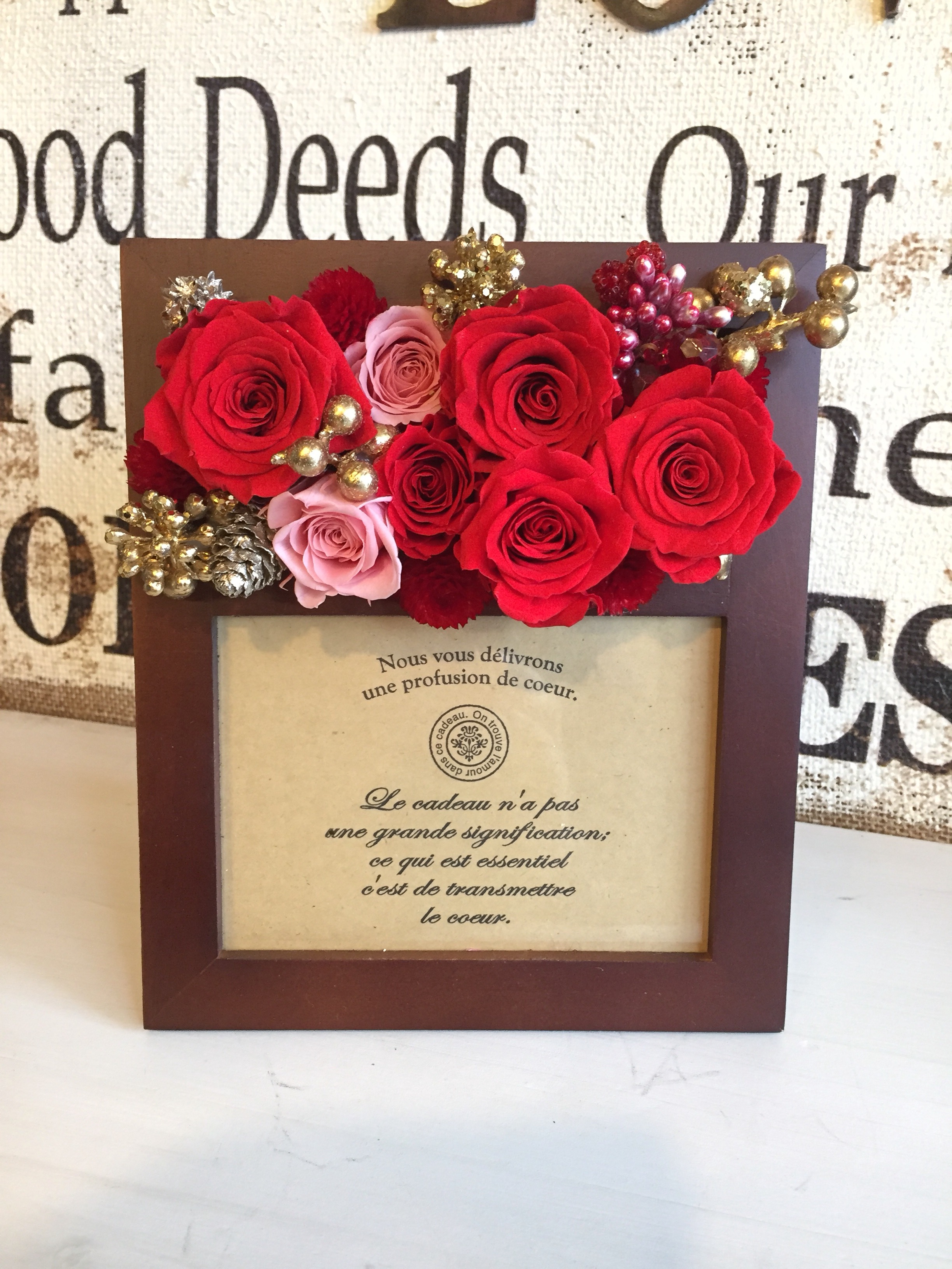 【予約販売】プリザーブドフラワーのフォトフレーム