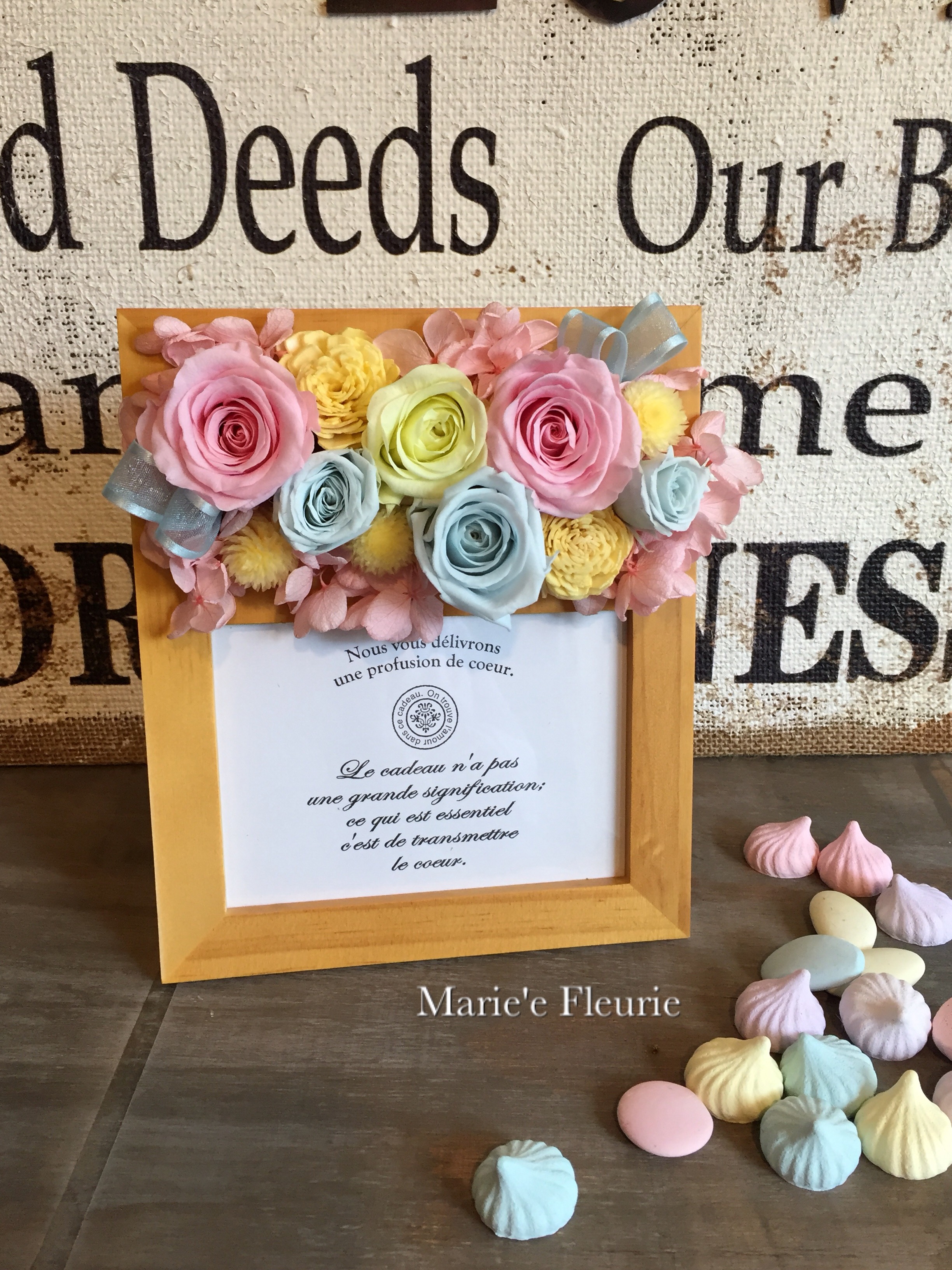 【予約販売】プリザーブドフラワーのフォトフレーム