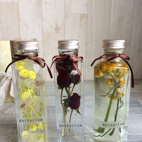 洗練されたハーバリウム3本セット♡ 送料無料♡並べて可愛い♡ ハー  