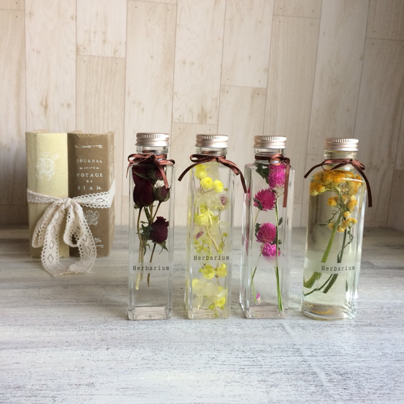 洗練されたハーバリウム4本セット♡送料無料♡並べて可愛い♡ ハー  