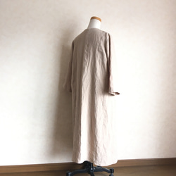 【XS〜S】小柄さん 洗いざらしリネンの柔らか秋コート　スプリングコート　ロングコート 8枚目の画像