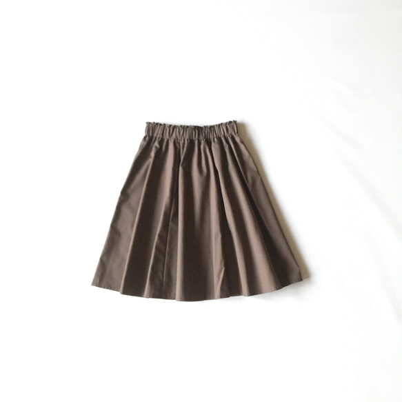 【キッズ130〜140】チョコ色のフレアスカート 1枚目の画像