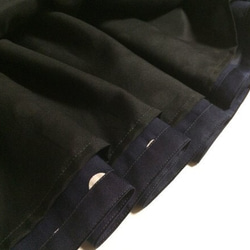 オーダー商品 　綿シルクのふんわりスカート 紺　水玉 3枚目の画像