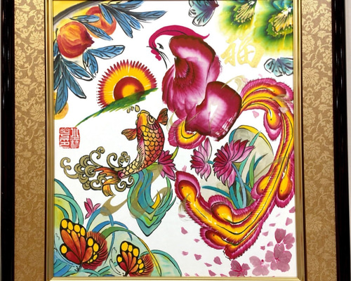 手作り額付き作品　title「花月ニャンコ」 maxresdefault.jpg