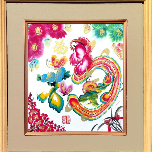 ☆【1文字・額付き】 神戸・南京町中華街の花文字小雪華。 その他