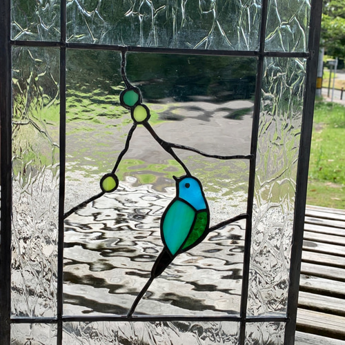 【大サイズ】　ステンドグラス　パネル　額付き 楽天市場】ステンドグラス パネル 住宅用 ダイヤと楕円 長方形