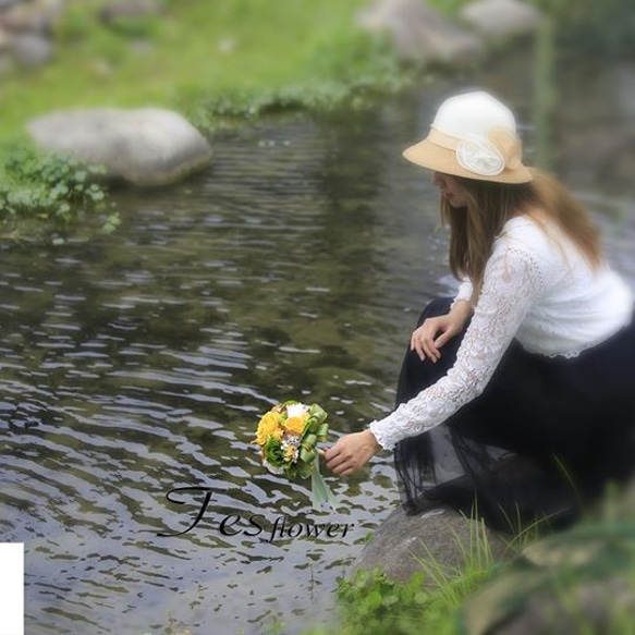 捧花 新娘捧花 婚禮捧花 胸花 花束 花球 不凋花 永生花 乾燥花 菲藝思 第4張的照片