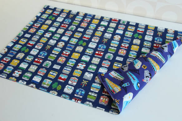 ランチョンマット40×60❤リバーシブル❤小学校机サイズ❤ハンドメイド