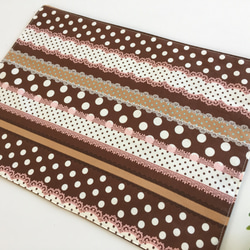 25×35サイズ　とろける板チョコ♡brown  ランチマット   リバーシブル 3枚目の画像