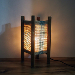 【癒しの灯り】麻布の優しい光のテーブルライト　角型A 3枚目の画像