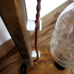 【ボトルランプ】ボールメイソンジャーのレトロ調スタンドランプ　レトロスイッチ付き 7枚目の画像