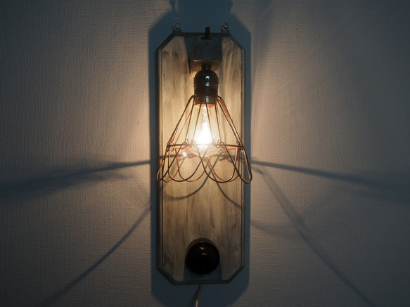 癒しの灯り】アンティーク調電球カバー付壁掛けランプ レトロ風