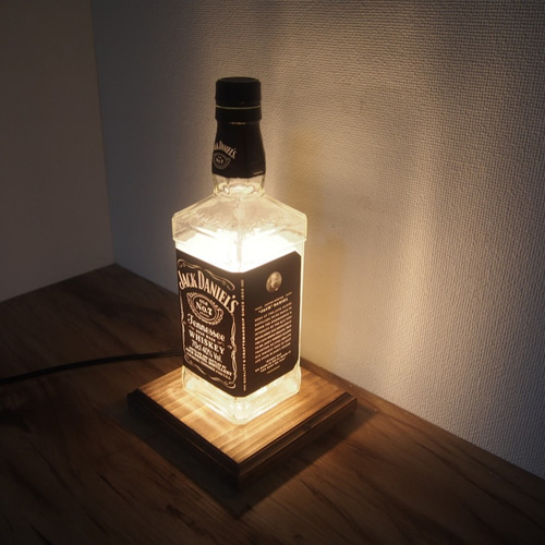 受注製作【ボトルランプ】ジャックダニエルのスタンドランプ スタンド 