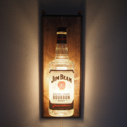 【ボトルランプ】ジムビームの壁掛けランプ 3枚目の画像