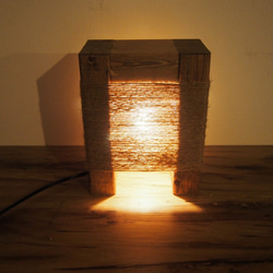 【癒しの灯り】麻紐の優しい光のテーブルライト　A 4枚目の画像