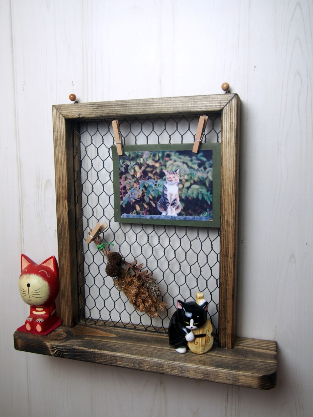 壁掛けワイヤーラック　アンティーク　　ウォールシェルフ