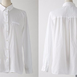 [ボタニカルダイ]白椿染めのスタンダードシャツ　8411-01001-91 3枚目の画像