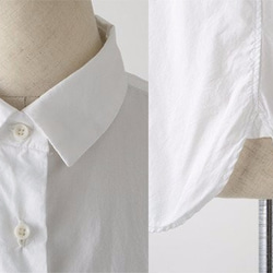 [ボタニカルダイ]白椿染めのスタンダードシャツ　8411-01001-91 4枚目の画像