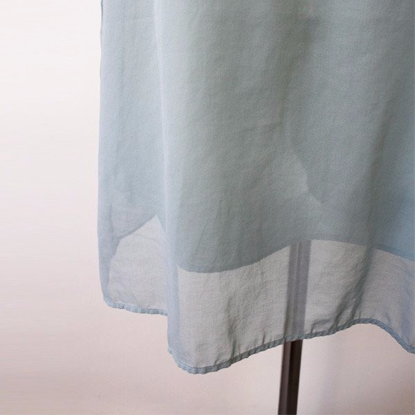 【植物模具】繡球染色純棉歐根紗分層連衣裙8512-04006-30 第7張的照片