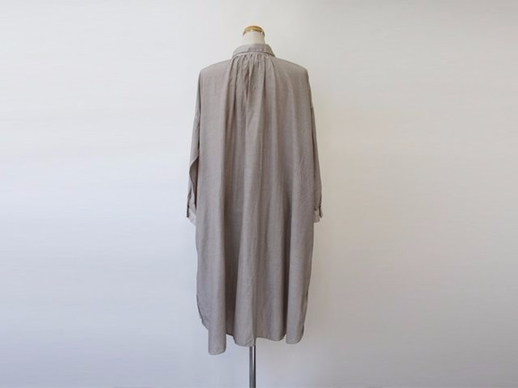 [植物染料]瑪格麗特染棉真絲長襯衫裙c8411-04001-01 第6張的照片
