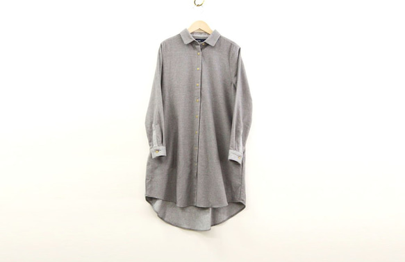 超級蓬鬆蓬鬆毛刷襯衫連衣裙灰色8814-4028-93 第5張的照片