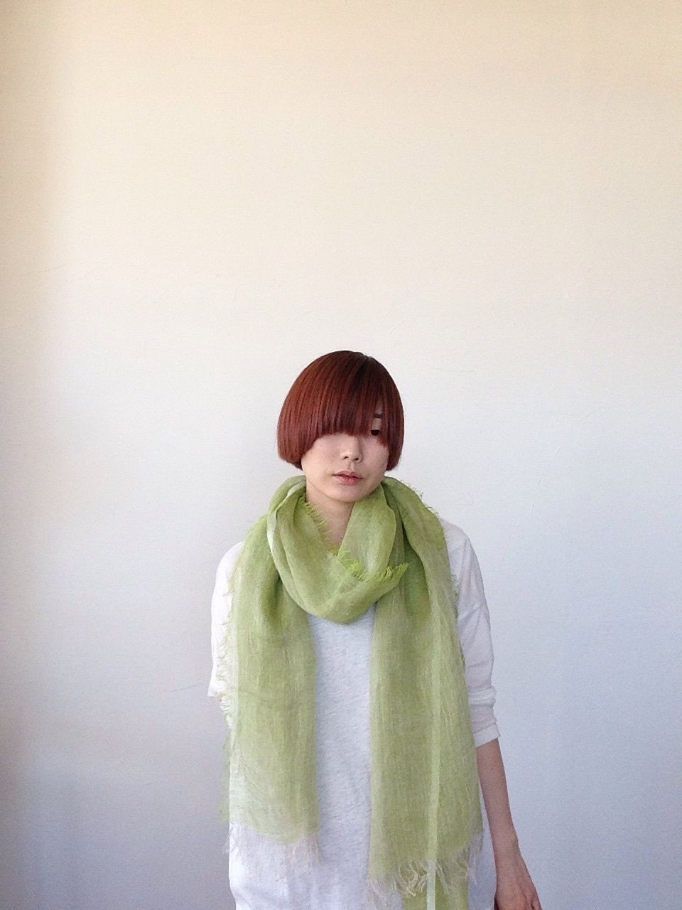 sarariリネンストールハーフ (わかくさ01)