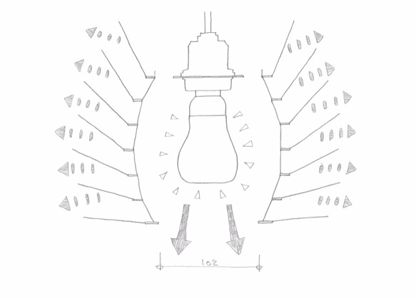 【TAL】　ペンダント照明　シェード　ペーパークラフト　 6枚目の画像