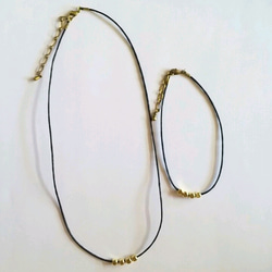 蝋びき糸のネックレス&アンクレット 2枚目の画像