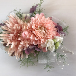 【免費送貨】幸福婚禮婚禮頭飾非洲菊×大麗花 第2張的照片