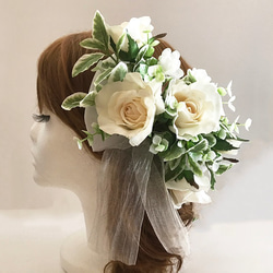 花髮飾頭飾茉莉玫瑰婚禮派對 第1張的照片