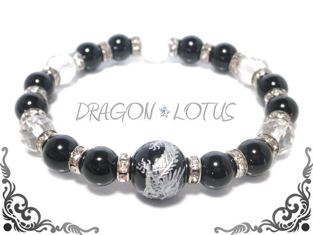 ゴージャスに全体運アップ&浄化☆銀の開！運！！プレゼントにも人気＾＾ドラゴンロータスメンズ王子ブレス