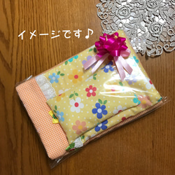 お人形お布団＊チェック＊リボン＊お人形遊び＊クリスマスプレゼント＊お誕生日プレゼント＊花柄 5枚目の画像