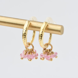 [EC] Bouquet (Pink Sapphire) Ear Clips 2枚目の画像