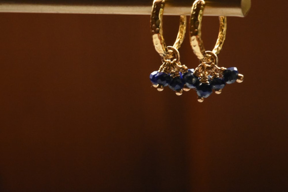 [EC] Bouquet (Lapis lazuli) Ear Clips 2枚目の画像