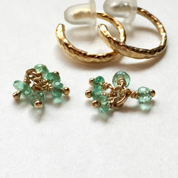 [EC] Bouquet (Emerald) Ear Clips 1枚目の画像