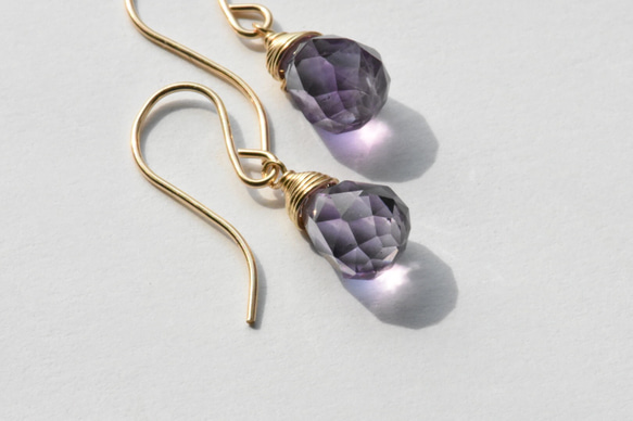[PE] Amethyst (Light purple) Pierced Earring 2枚目の画像