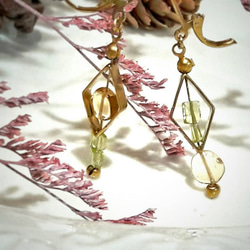 原創飾品-盛夏萊姆 青檸夏日黃銅耳環 第7張的照片