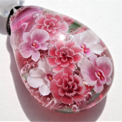 “母親節 - 康乃馨，蝴蝶蘭”挂件玻璃球蜻蜓康乃馨 第3張的照片