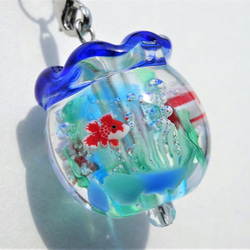 “魚缸”樂隊裝飾netsuke玻璃Tonbon球夏天浴衣金魚 第1張的照片
