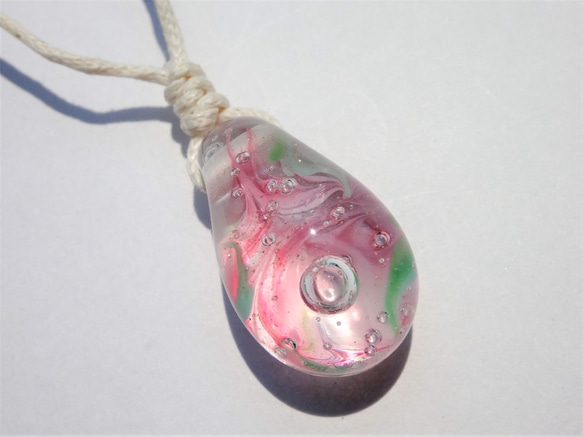 «Happy bubble~sakura»Petit Pendant玻璃蜻蜓吊墜 第1張的照片