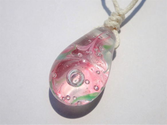 «Happy bubble~sakura»Petit Pendant玻璃蜻蜓吊墜 第3張的照片