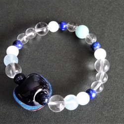 “藍月亮”手鐲Tonbo球珠寶盒玻璃星係明星寶石 第6張的照片