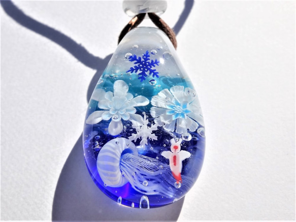 «剛到Shimashima Jellyfish和Klione~Shenhua»吊墜玻璃雪球雪花冬季水母聖誕節 第2張的照片